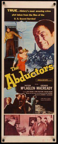 4e011 ABDUCTORS insert '57 Victor McLaglen, George Macready, history's most amazing crime plot!