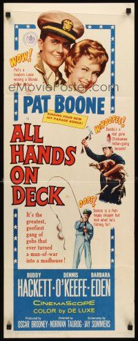 4e018 ALL HANDS ON DECK insert '61 Navy Captain Pat Boone, sexy Barbara Eden, wacky images!