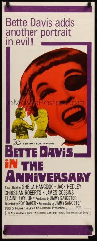 4e031 ANNIVERSARY insert '67 Bette Davis with funky eyepatch in another portrait in evil!