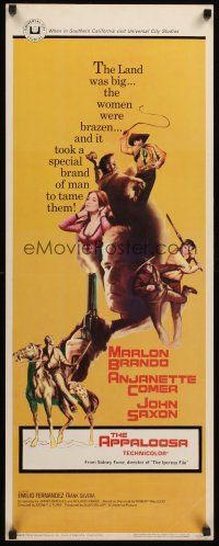4e034 APPALOOSA insert '66 Marlon Brando, the lustful & lawless live on the edge of violence!
