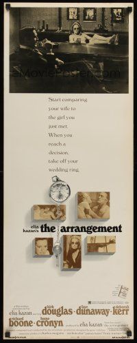 4e037 ARRANGEMENT insert '69 Kirk Douglas & Faye Dunaway, from director Elia Kazan's novel!