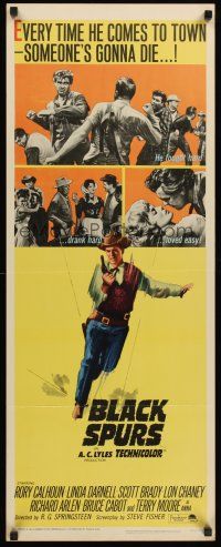 4e069 BLACK SPURS insert '65 every time Rory Calhoun comes to town, someone's gonna die!