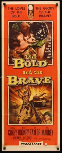 4e080 BOLD & THE BRAVE insert '56 the guts & glory story boldly and bravely told!