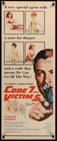 4e122 CODE 7 VICTIM 5 insert '65 spy Lex Barker has an eye for women & taste for danger!