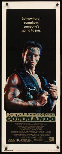 4e129 COMMANDO insert '85 Arnold Schwarzenegger is going to make someone pay!