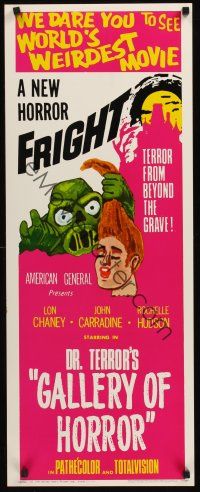 4e198 DR. TERROR'S GALLERY OF HORROR insert '67 terror from beyond the grave, wacky monster art!