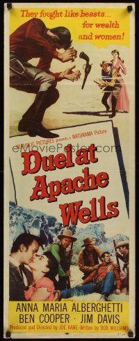 4e201 DUEL AT APACHE WELLS insert '57 they fought like beasts for wealth & Anna Maria Alberghetti!