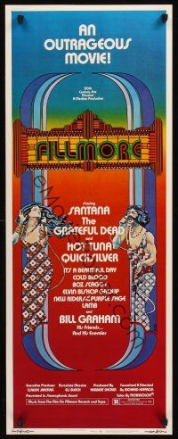 4e236 FILLMORE insert '72 Grateful Dead, Santana, rock & roll concert, cool Byrd art!
