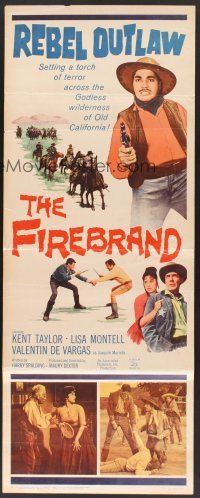 4e241 FIREBRAND insert '62 setting a torch of terror across the wilderness of old California!