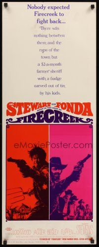 4e242 FIRECREEK insert '68 James Stewart & Henry Fonda meet in the heat of it all!