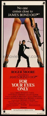 4e249 FOR YOUR EYES ONLY insert '81 no one comes close to Roger Moore as James Bond 007!