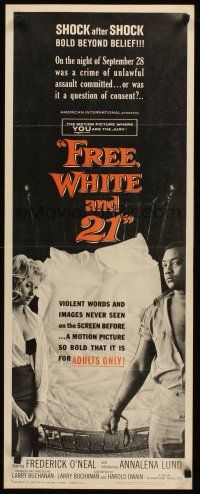 4e256 FREE, WHITE & 21 insert '63 interracial romance, Shock after Shock, bold beyond belief!