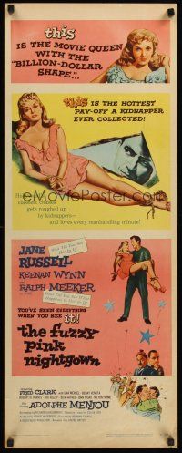 4e263 FUZZY PINK NIGHTGOWN insert '57 super-sexy Jane Russell has the billion-dollar shape!