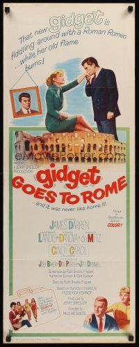 4e275 GIDGET GOES TO ROME insert '63 James Darren & Cindy Carol by Italy's Colisseum!
