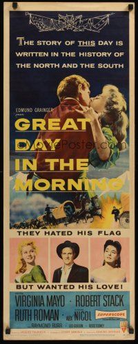 4e294 GREAT DAY IN THE MORNING insert '56 Robert Stack, Virginia Mayo, Ruth Roman!