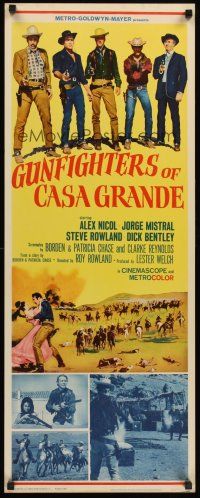 4e306 GUNFIGHTERS OF CASA GRANDE insert '64 cool image of Alex Nicol, Jorge Mistral, & Steve Rowland