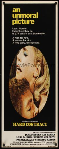4e315 HARD CONTRACT insert '69 sexy close-up romantic image of James Coburn & Lee Remick!