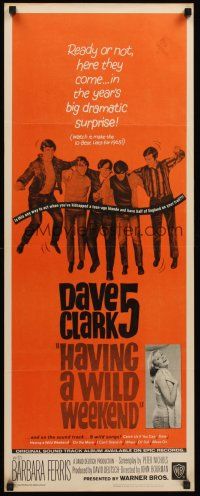 4e322 HAVING A WILD WEEKEND insert '65 great image of The Dave Clark 5, rock & roll!
