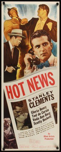4e353 HOT NEWS insert '53 ace newspaper reporter Stanley Clements takes the underworld for a ride!