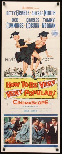 4e357 HOW TO BE VERY, VERY POPULAR insert '55 sexy students Betty Grable & Sheree North!