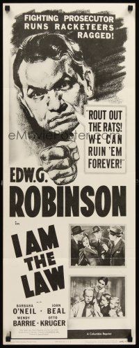 4e363 I AM THE LAW insert R55 Edward G. Robinson turns prosecutor & he's turning on the heat!