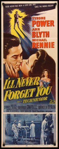 4e367 I'LL NEVER FORGET YOU insert '51 Tyrone Power travels back in time to meet Ann Blyth!