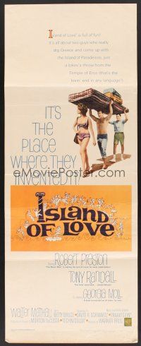 4e378 ISLAND OF LOVE insert '63 Robert Preston & Tony Randall, sexy Georgia Moll in bikini!