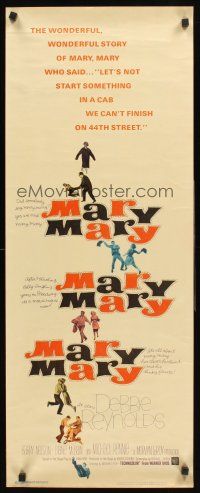 4e412 MARY MARY insert '63 Debbie Reynolds, Barry Nelson, Michael Rennie, musical comedy!