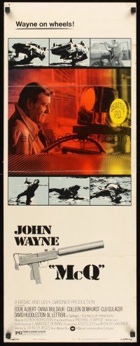 4e413 McQ insert '74 John Sturges, John Wayne is a busted cop with an unlicensed gun!