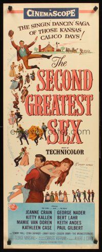 4e462 SECOND GREATEST SEX insert '55 Jeanne Crain & George Nader singin' and dancin'!