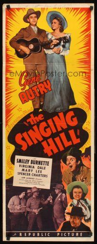 4e472 SINGING HILL insert '41 singing cowboy Gene Autry & pretty Virginia Dale!