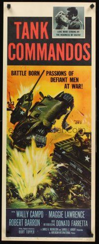 4e497 TANK COMMANDOS insert '59 battle born passions of defiant men at war, exploding tank art!