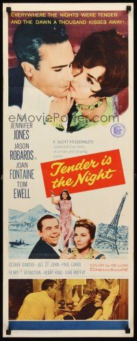 4e501 TENDER IS THE NIGHT insert '61 romantic close up of Jennifer Jones & Jason Robards Jr.!