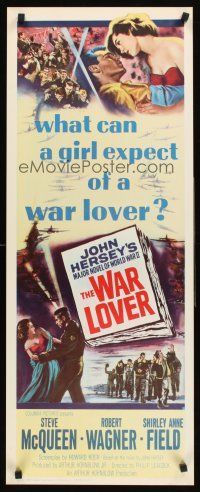 4e532 WAR LOVER insert '62 Steve McQueen & Robert Wagner loved war like others loved women!