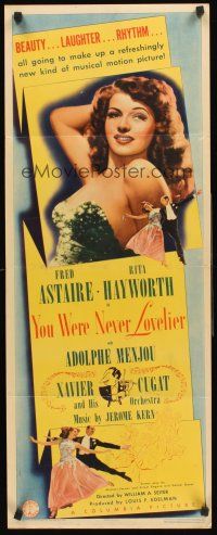 4e541 YOU WERE NEVER LOVELIER insert '42 fantastic close up of sexiest Rita Hayworth!