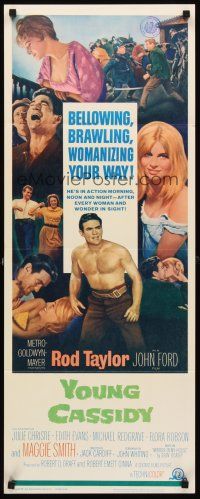 4e542 YOUNG CASSIDY insert '65 John Ford, womanizing Rod Taylor, sexy Julie Christie!