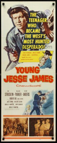 4e543 YOUNG JESSE JAMES insert '60 wanted teenage outlaw!