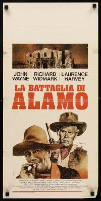 4e550 ALAMO Italian locandina R71 great different art of John Wayne & Richard Widmark!