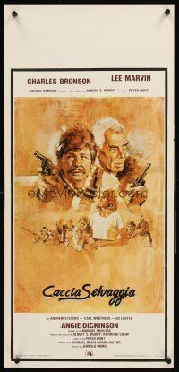 4e601 DEATH HUNT Italian locandina '81 art of Bronson, Angie Dickinson & Lee Marvin by Solie!