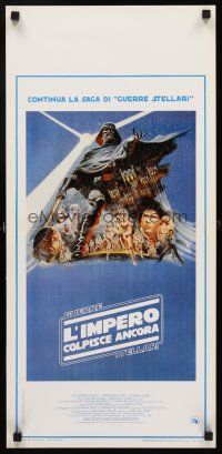 4e618 EMPIRE STRIKES BACK Italian locandina '80 George Lucas sci-fi classic, artwork by Tom Jung!