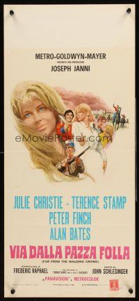 4e623 FAR FROM THE MADDING CROWD Italian locandina '68 Julie Christie, Terence Stamp, Peter Finch