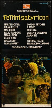 4e626 FELLINI SATYRICON Italian locandina '69 Federico's Italian cult classic, wild images!