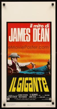 4e645 GIANT Italian locandina R83 best image of James Dean reclined in car, George Stevens directed