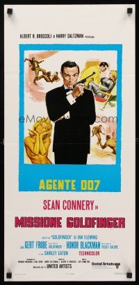 4e648 GOLDFINGER Italian locandina R70s three great images of Sean Connery as James Bond 007!