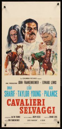 4e663 HORSEMEN Italian locandina '71 directed by John Frankenheimer, Omar Sharif, Jack Palance