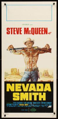 4e717 NEVADA SMITH Italian locandina R70s cool artwork of Steve McQueen in the title role!