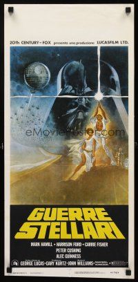 4e769 STAR WARS Italian locandina R80s George Lucas classic sci-fi epic, great art by Tom Jung!