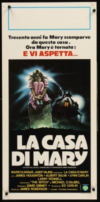 4e771 SUPERSTITION Italian locandina '82 different art of ghoulish girl sitting on tombstone!
