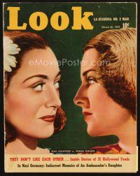 4f143 LOOK MAGAZINE magazine March 28, 1939 cool cover portrait of Joan Crawford vs Norma Shearer!