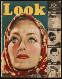 4f142 LOOK MAGAZINE magazine November 23, 1937 Joan Crawford, Hollywood's most interesting face!